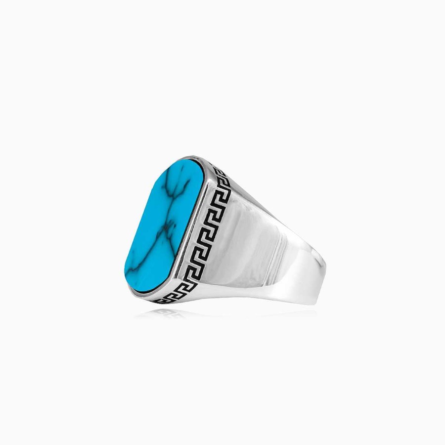 Man Monte Cristo | Flat Turquoise Ring