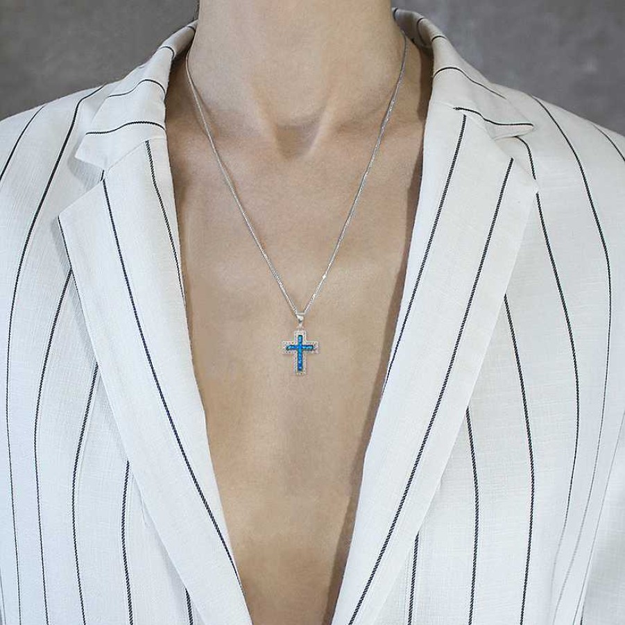 Woman Monte Cristo | Royal Blue Opal Cross