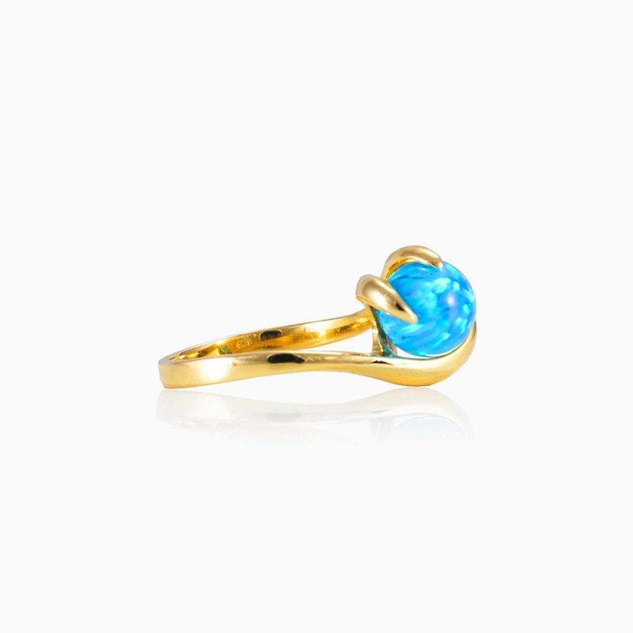 Woman Monte Cristo | Unique Blue Opal Ring