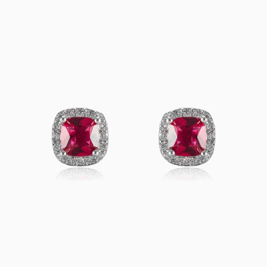 Woman Monte Cristo | Red Square Earrings