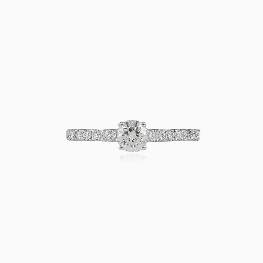 Woman Monte Cristo | Classic Accent Diamond Engagement Ring