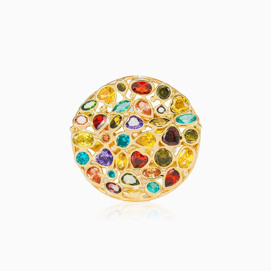 Woman Monte Cristo | Mosaico Curved Medallion Ring