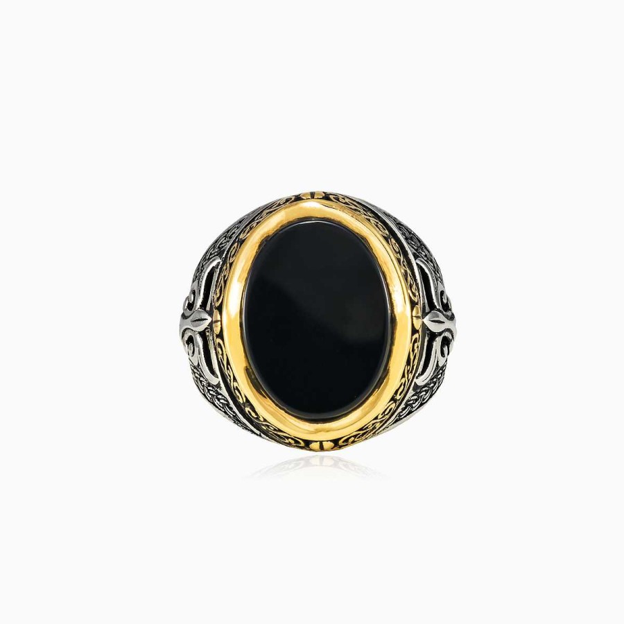 Man Monte Cristo | Oval Palmyra Onyx Ring