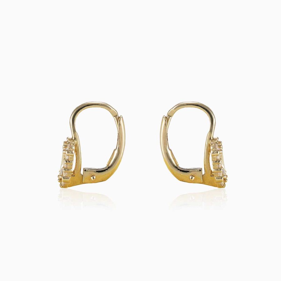 Woman Monte Cristo | Rectangle Halo Earrings