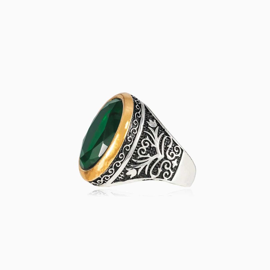 Man Monte Cristo | Oriental Green Jade Ring