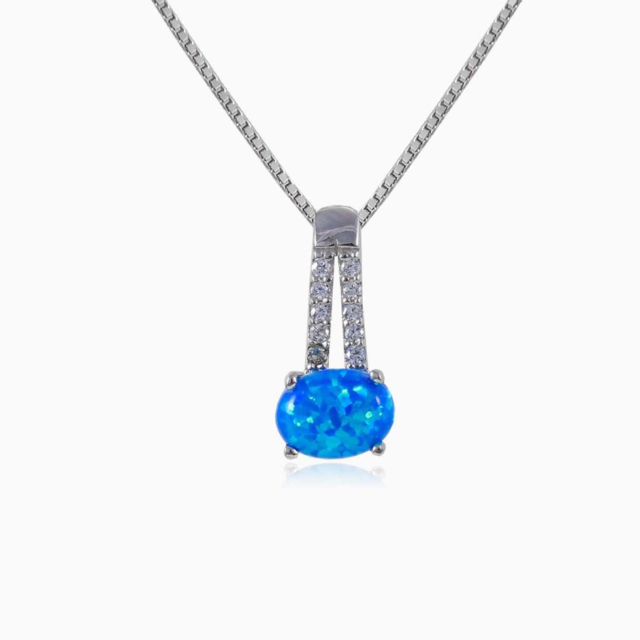 Woman Monte Cristo | Symmetric Blue Opal Pendant