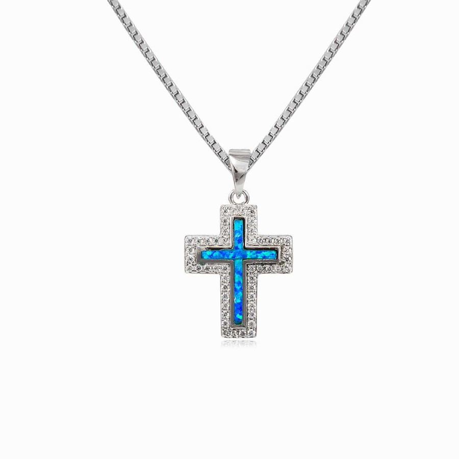 Woman Monte Cristo | Royal Blue Opal Cross