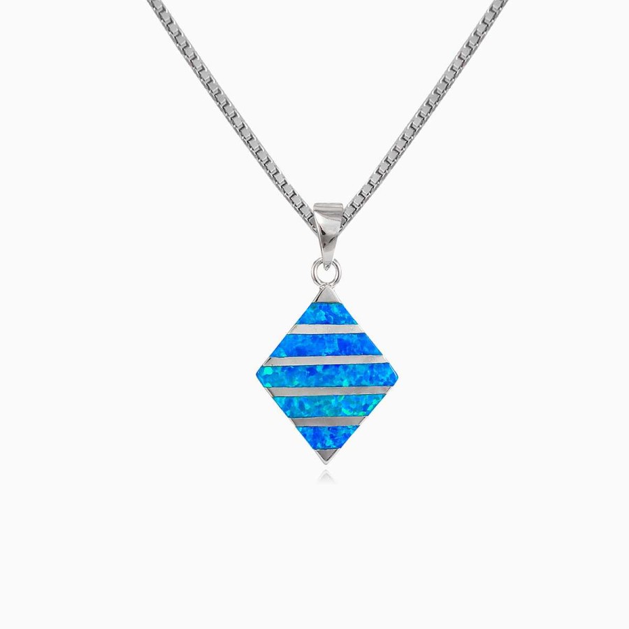 Woman Monte Cristo | Blue Opal Lines Pendant