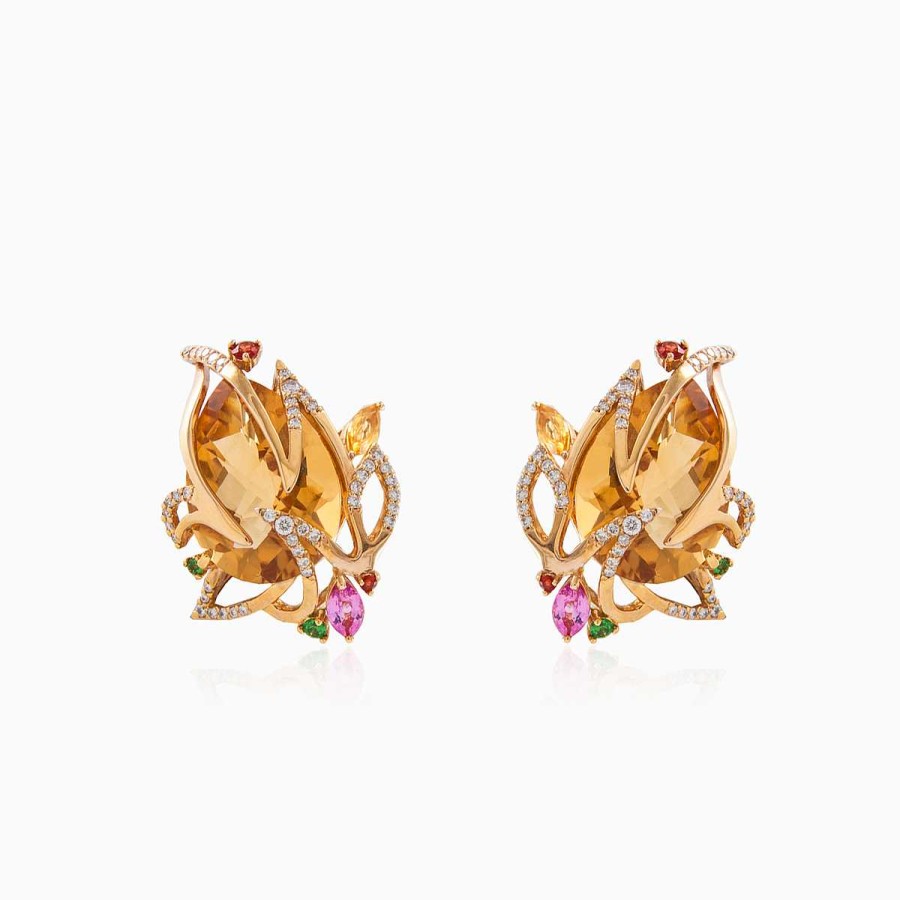 Woman Monte Cristo | Citrine Earrings