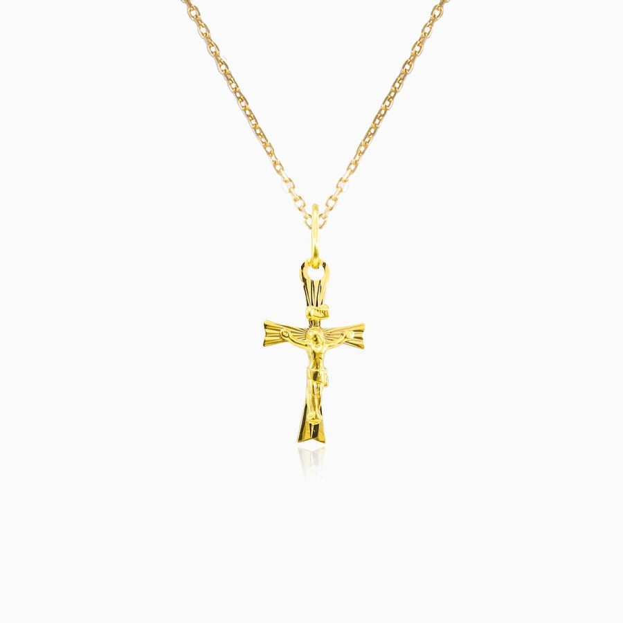 Woman Monte Cristo | Gold Cross Pendant