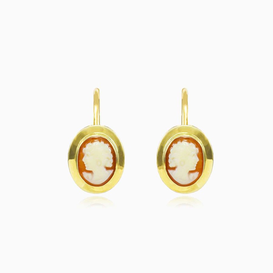 Woman Monte Cristo | Gold Cameo Earrings