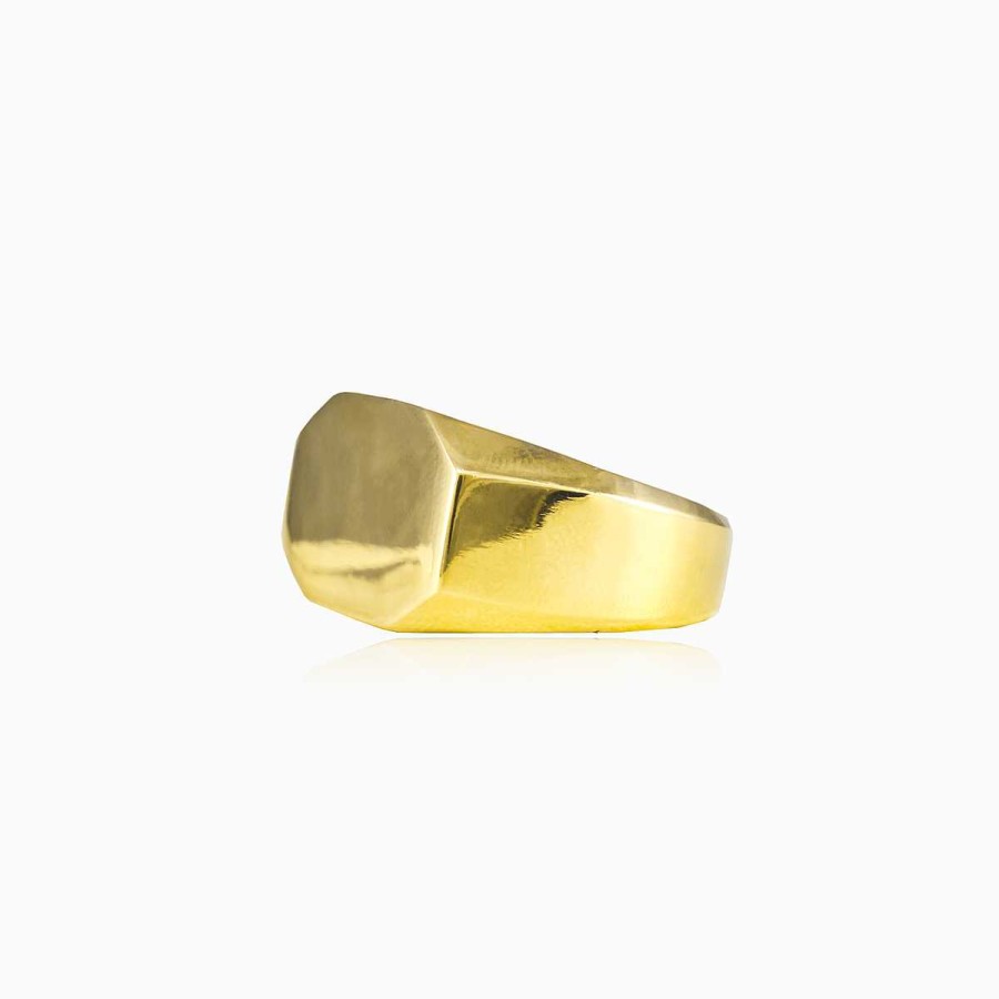 Man Monte Cristo | Octagonal Gold Plated Ring