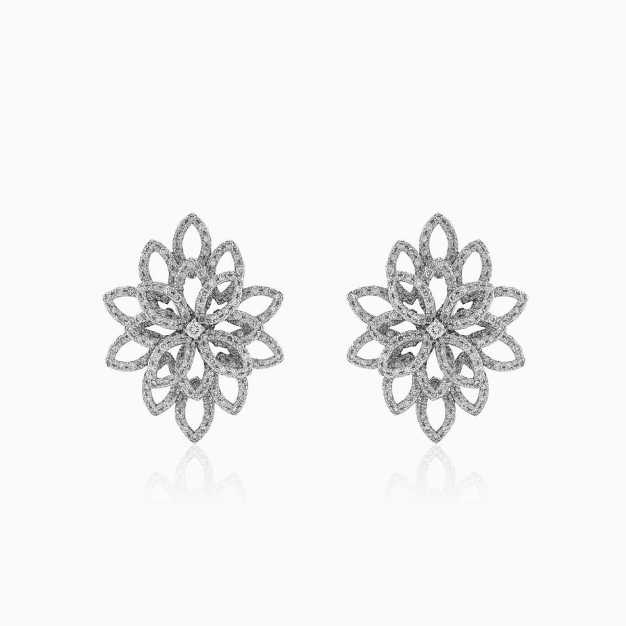 Woman Monte Cristo | Diamond Flower Earrings