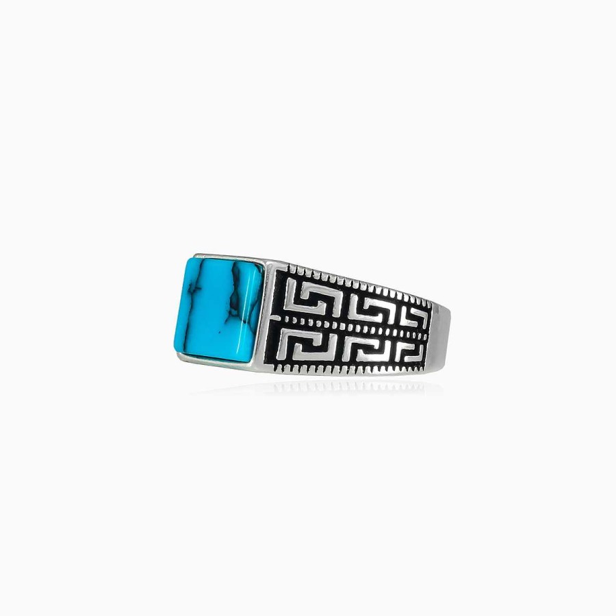 Man Monte Cristo | Square Turquoise Hellas Ring