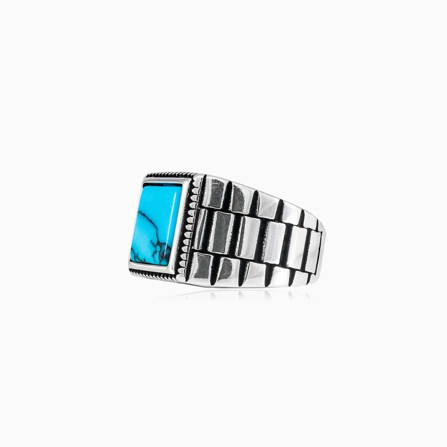 Woman Monte Cristo | Rigid Square Turquoise Ring