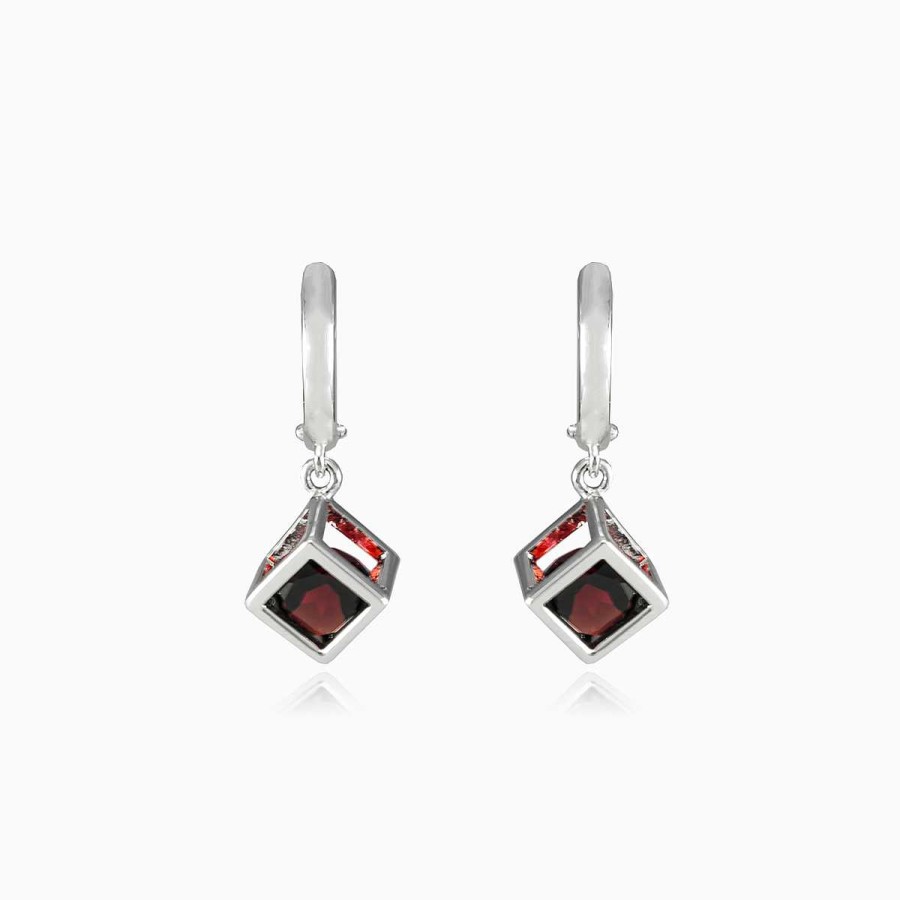 Woman Monte Cristo | Boxed Garnet Earrings