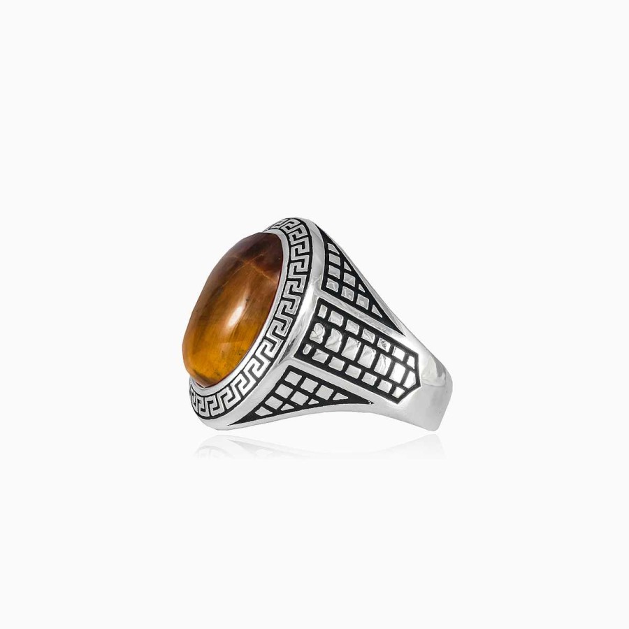 Man Monte Cristo | Cabochon Tiger Eye Ring