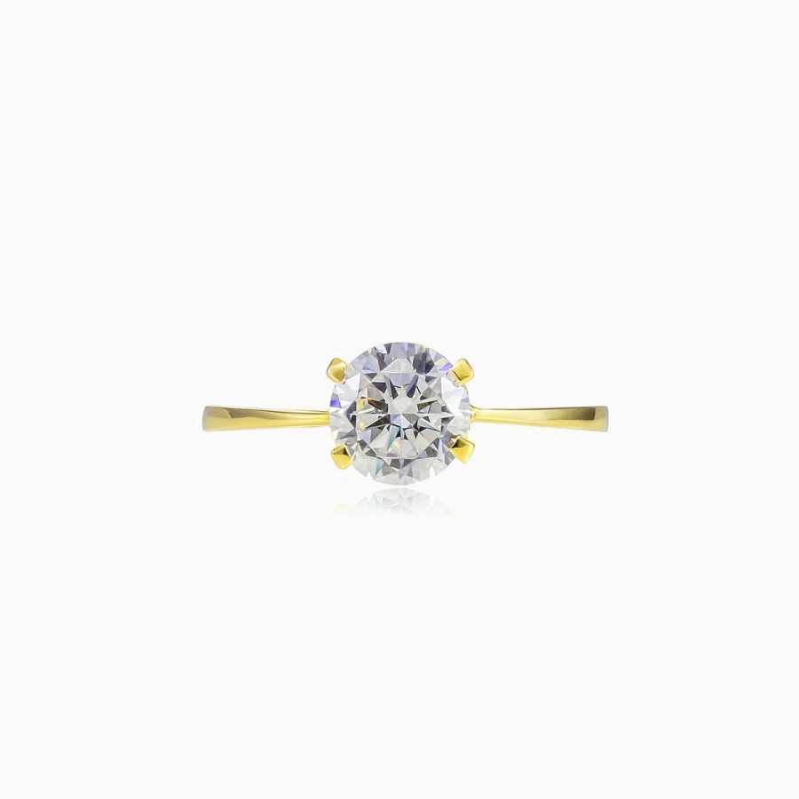 Woman Monte Cristo | Four Prong Gold Ring