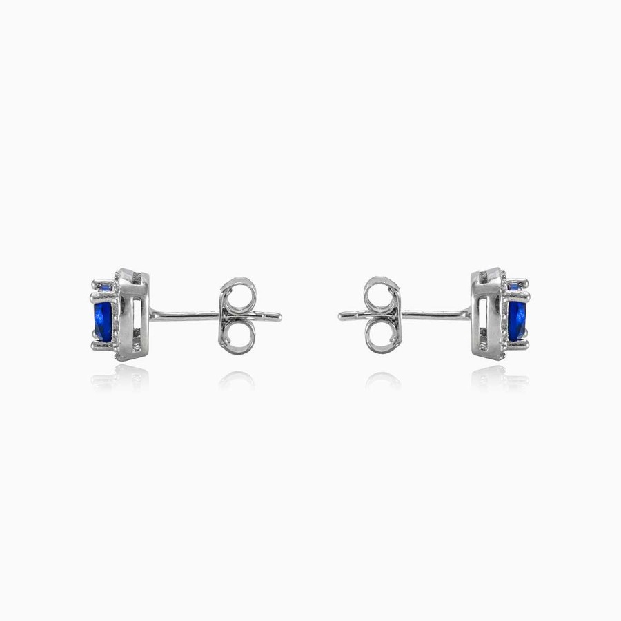 Woman Monte Cristo | Blue Square Earrings