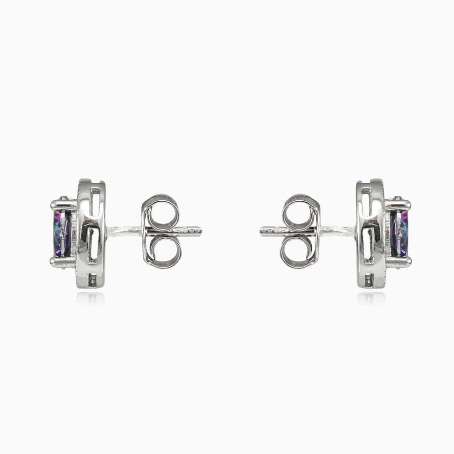 Woman Monte Cristo | Round Mystic Topaz Studs