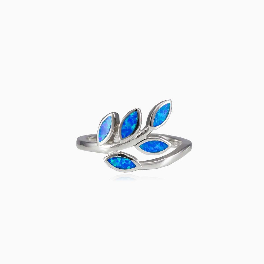 Woman Monte Cristo | Branched Blue Opal Ring