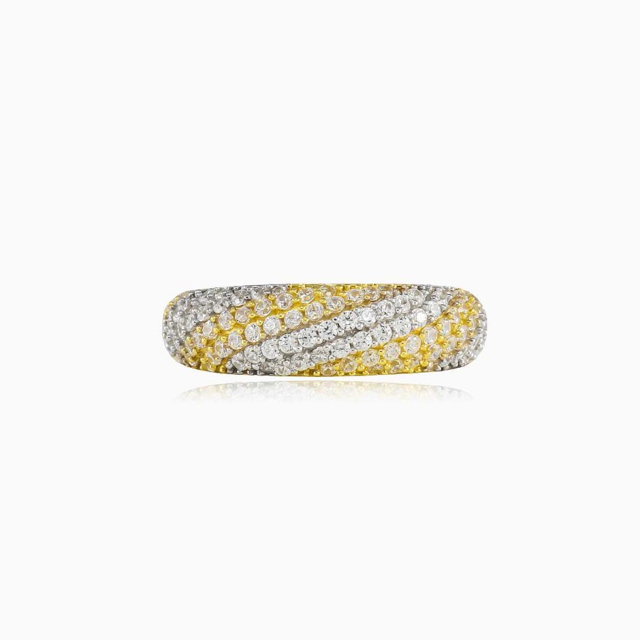 Woman Monte Cristo | Shiny Stripes Gold Ring