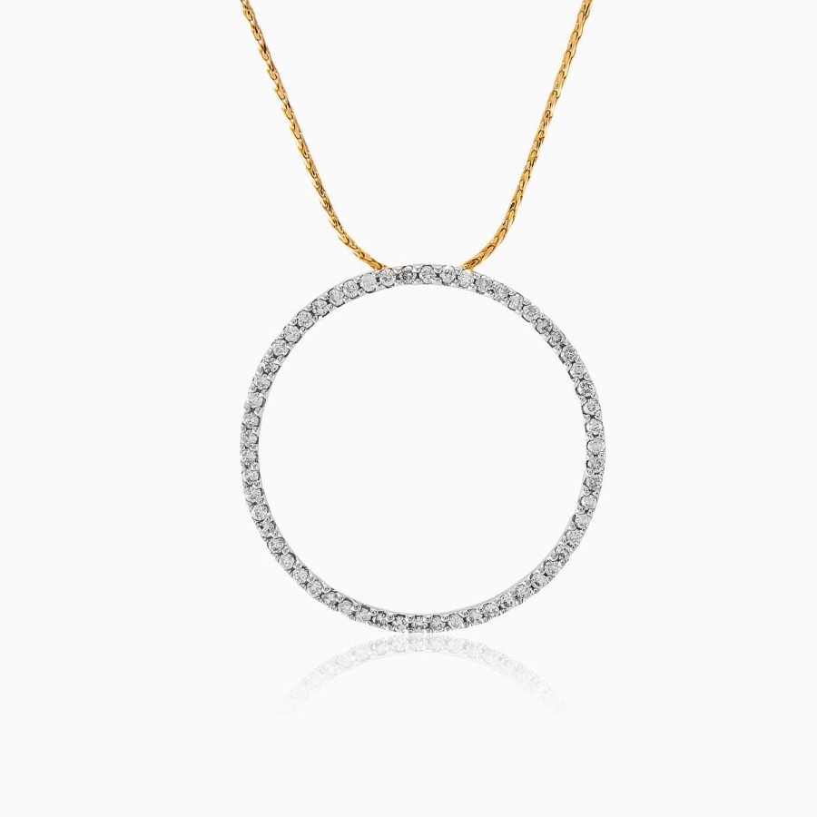 Woman Monte Cristo | Diamond Open Circle Pendant