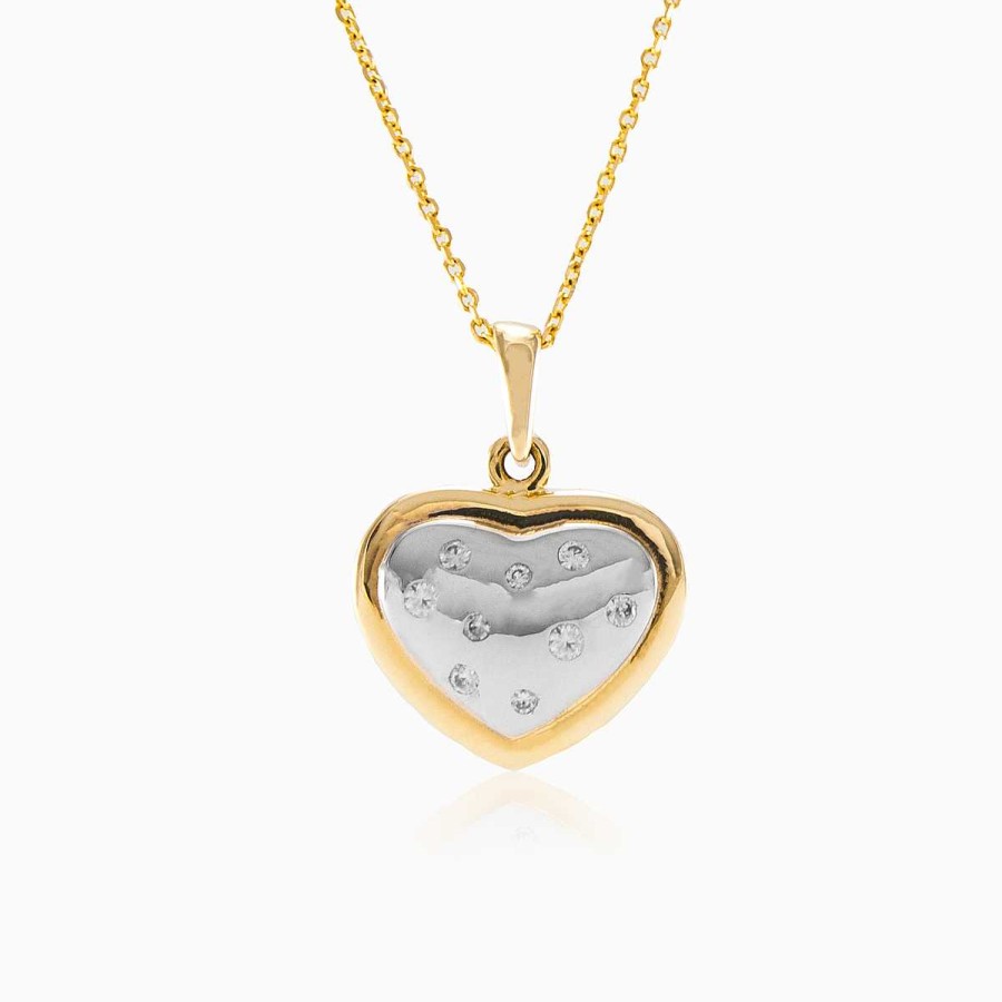 Woman Monte Cristo | Gold Heart Pendant