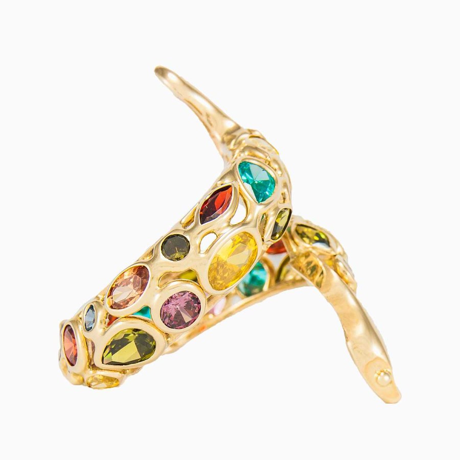 Woman Monte Cristo | Mosaico Yellow Snake Ring