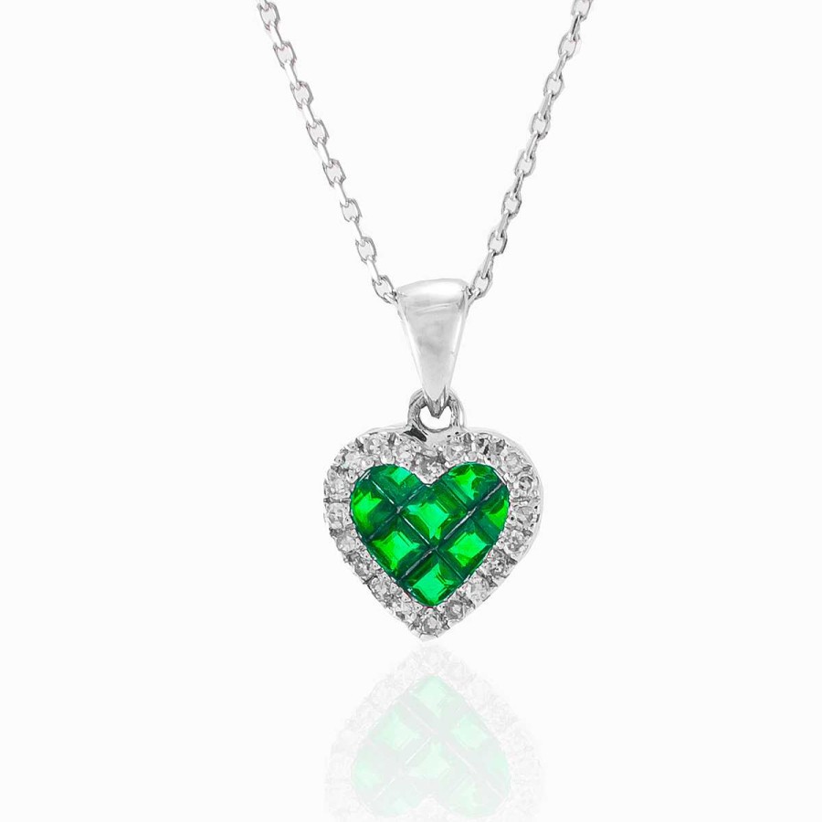 Woman Monte Cristo | Emerald Heart Pendant