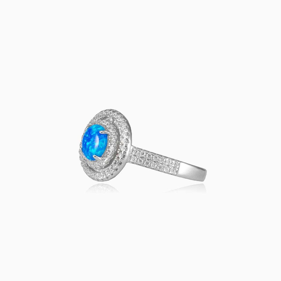 Woman Monte Cristo | Double Halo Opal Ring