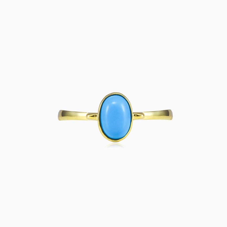 Woman Monte Cristo | Simple Turquoise Gold Ring