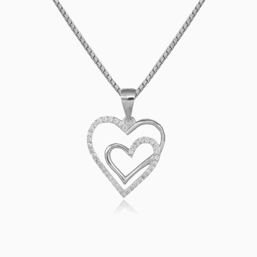 Woman Monte Cristo | Double Heart Pendant