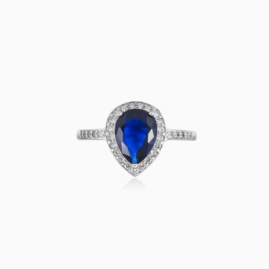 Woman Monte Cristo | Blue Quartz Drop Ring