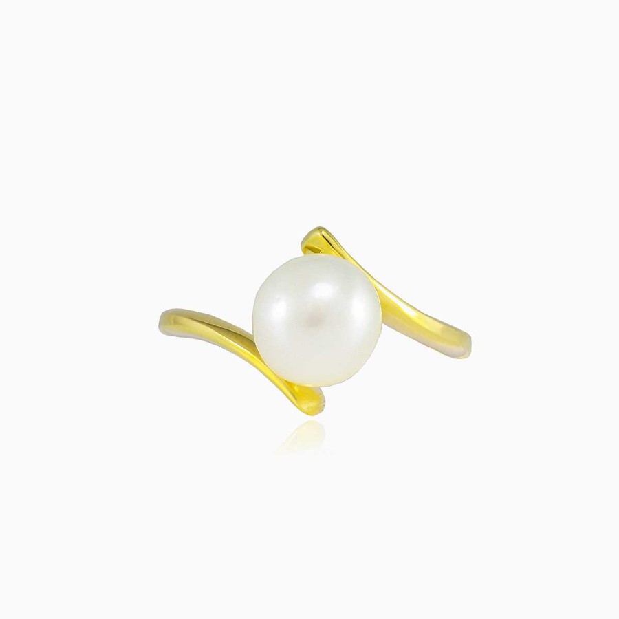 Woman Monte Cristo | Twisted Pearl Gold Ring