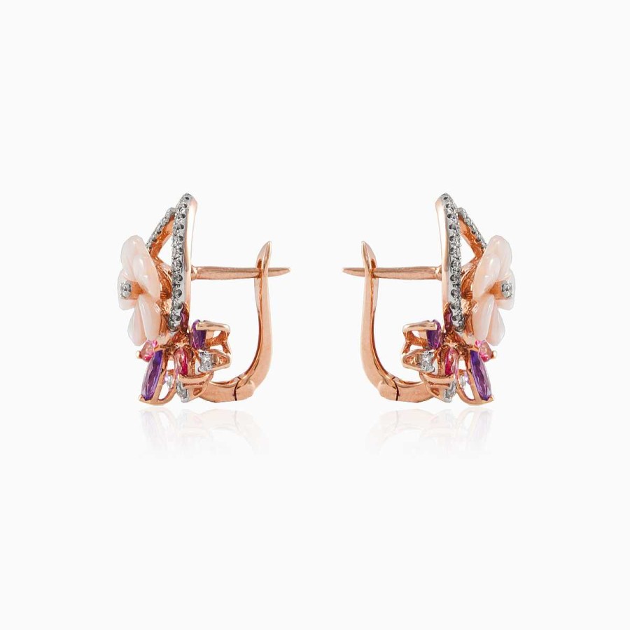 Woman Monte Cristo | Rose Gold Earrings With Gemstones