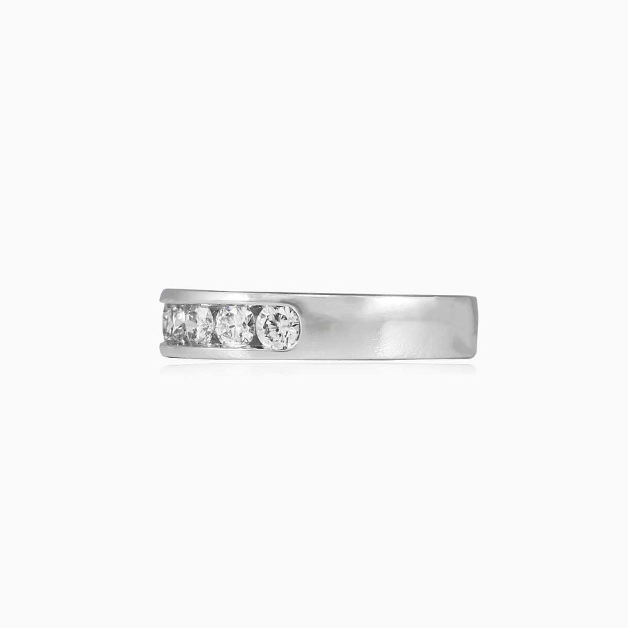 Woman Monte Cristo | Channel-Set Diamond Gold Band