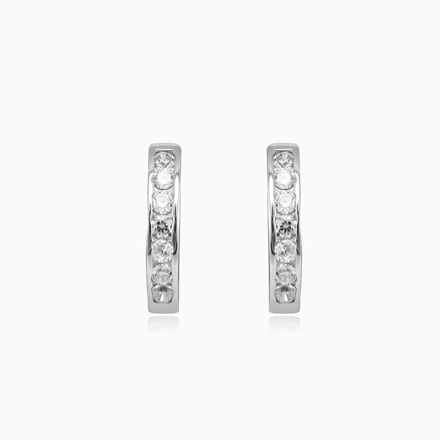 Woman Monte Cristo | Crystal Huggie Earrings