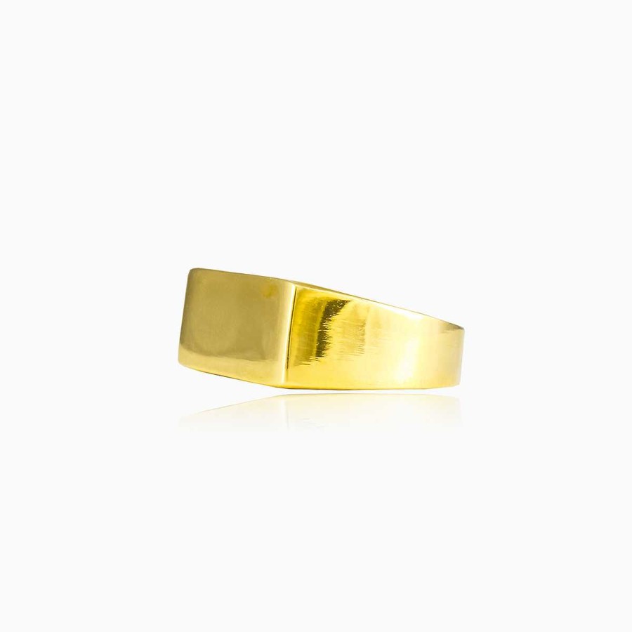 Woman Monte Cristo | Gold High Polished Rectangle Ring