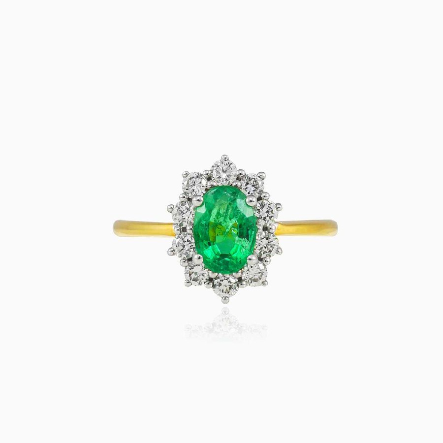 Woman Monte Cristo | Royal Emerald Yellow Gold Ring