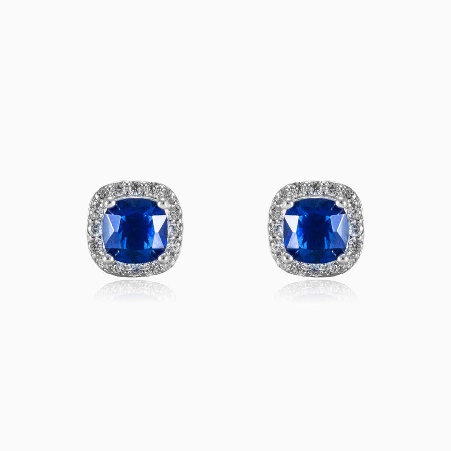 Woman Monte Cristo | Blue Square Earrings