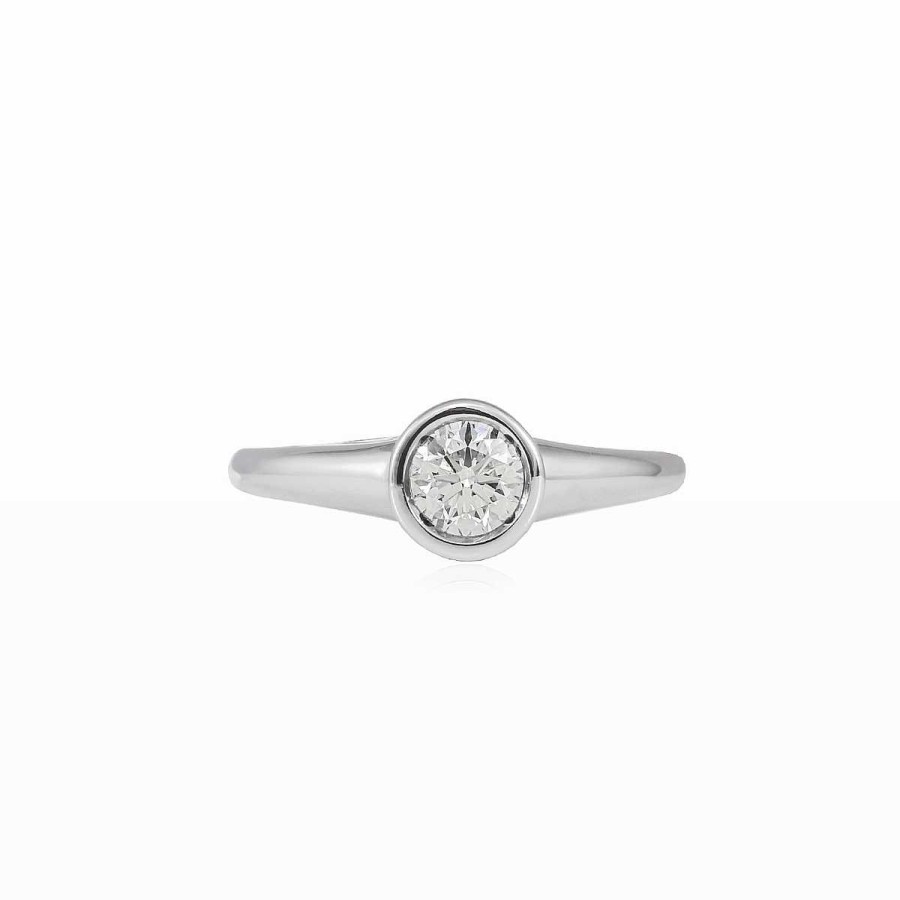 Woman Monte Cristo | Bezel Diamond White Gold Ring