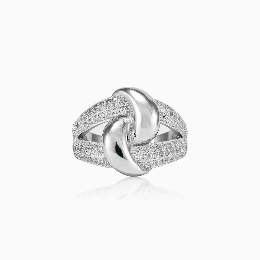 Woman Monte Cristo | Knitted Silver Ring