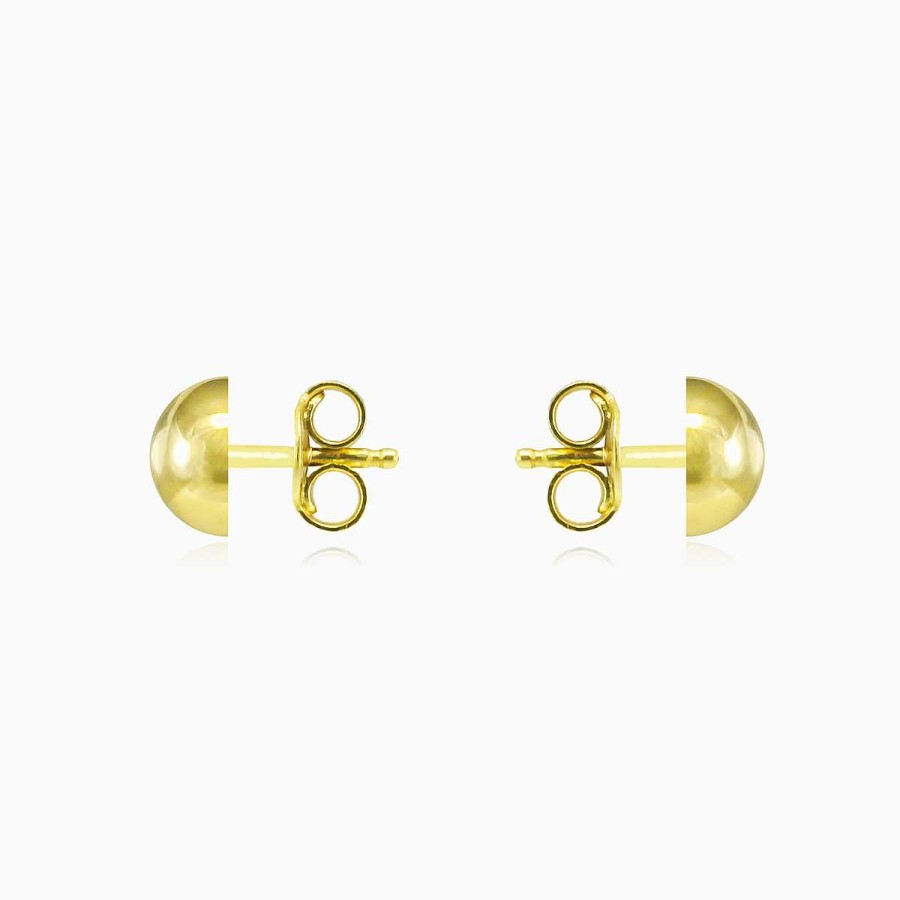 Woman Monte Cristo | Yellow Gold Half Ball Studs