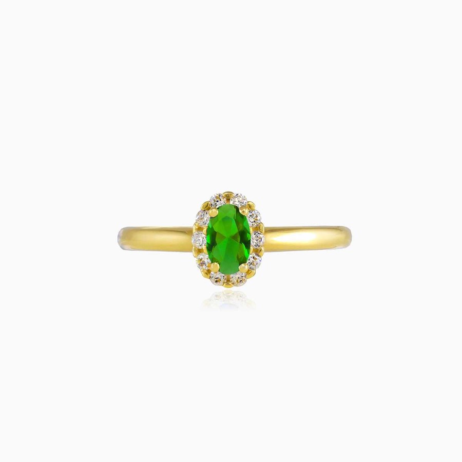 Woman Monte Cristo | Bold Oval Green Quartz Gold Ring