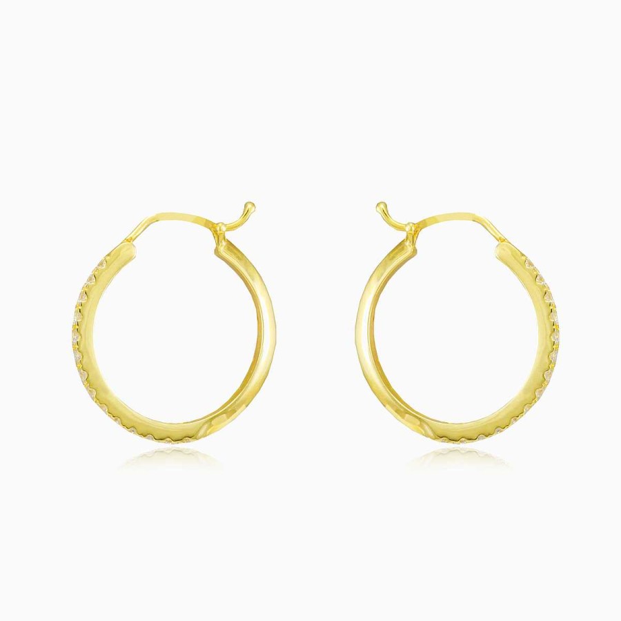 Woman Monte Cristo | Gold Crystal Hoop