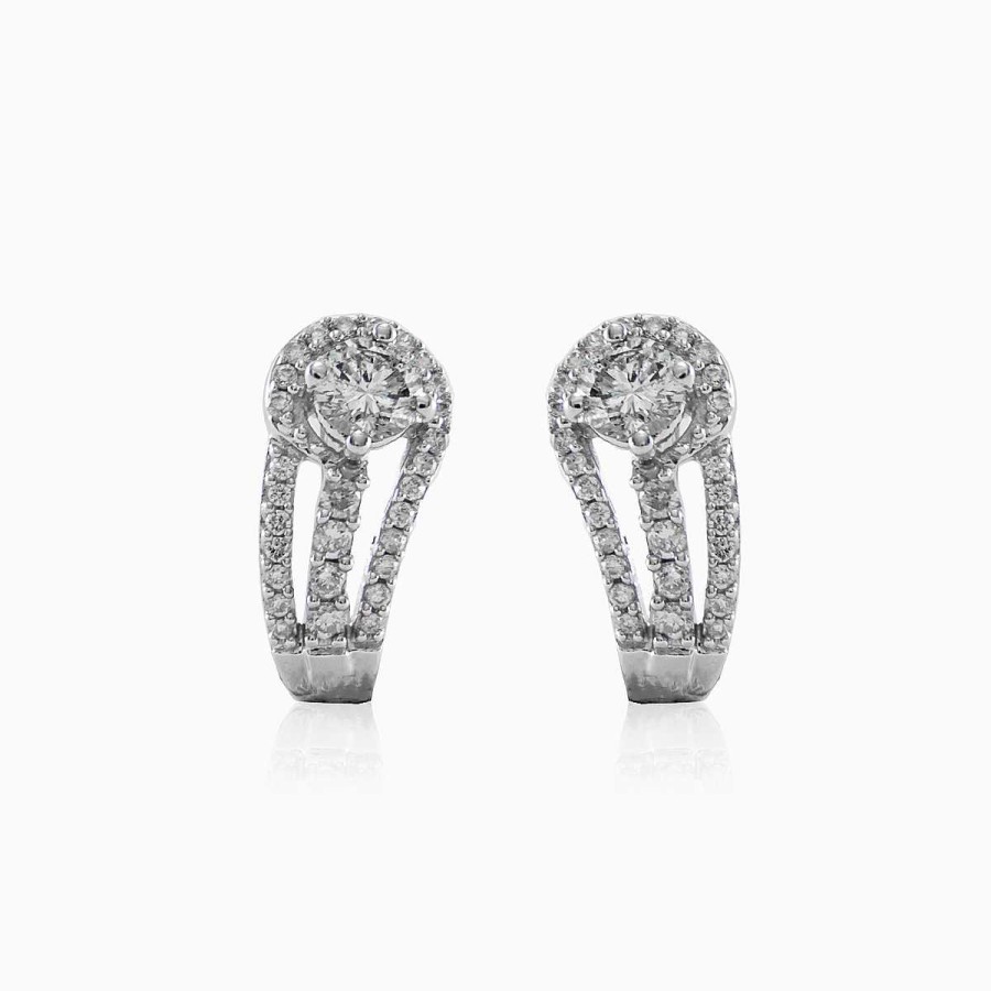 Woman Monte Cristo | Wave Diamond Earrings