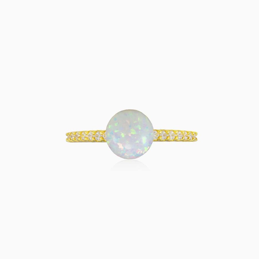 Woman Monte Cristo | Accent Gold White Opal Ring