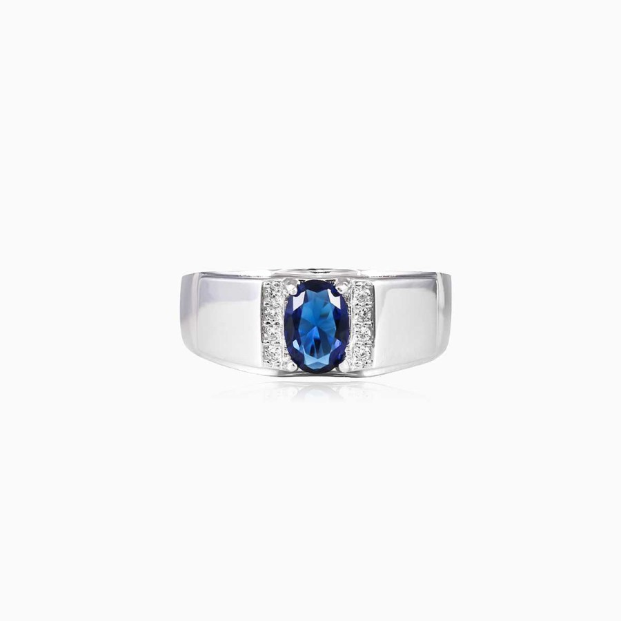 Man Monte Cristo | Plain Blue Quartz Ring