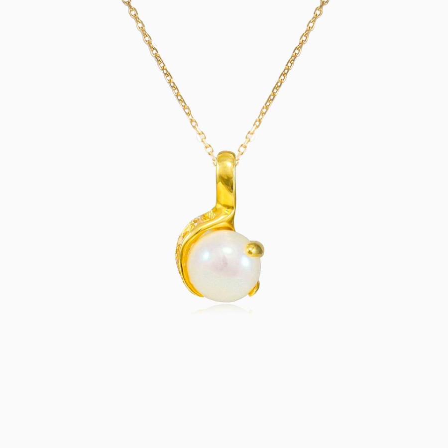 Woman Monte Cristo | Unique White Pearl Crystal Pendant